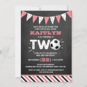 Invitation Balle de soccer étoile 2e anniversaire (Devant)