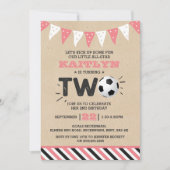 Invitation Balle de soccer étoile 2e anniversaire (Devant)