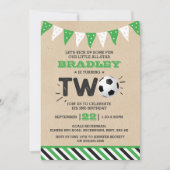 Invitation Balle de soccer étoile 2e anniversaire (Devant)