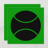 Invitation balle de tennis (Devant / Derrière)