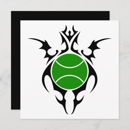 Invitation balle de tennis (Devant / Derrière)