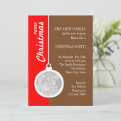 Invitation Balle décorative de Noël (Debout devant)