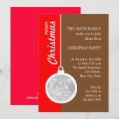 Invitation Balle décorative de Noël (Devant / Derrière)