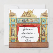 Invitation BALLE MASQUÉE DU MARDI GRAS MASQUES DE THÉÂTRE Arg (Devant)