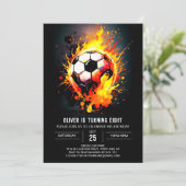 Invitation Balle moderne Printable Football Anniversaire (Debout devant)