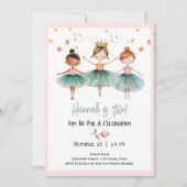 Invitation Ballerina 2e fille anniversaire (Devant)