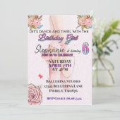 Invitation Ballerina à l'invitation de 6 ans (Debout devant)