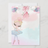 Invitation Ballerina à l'invitation de quatre ans (Dos)