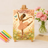 Invitation Ballerina afro-américaine en danse en fleur Consid
