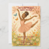 Invitation Ballerina afro-américaine en danse en fleur Consid (Devant)