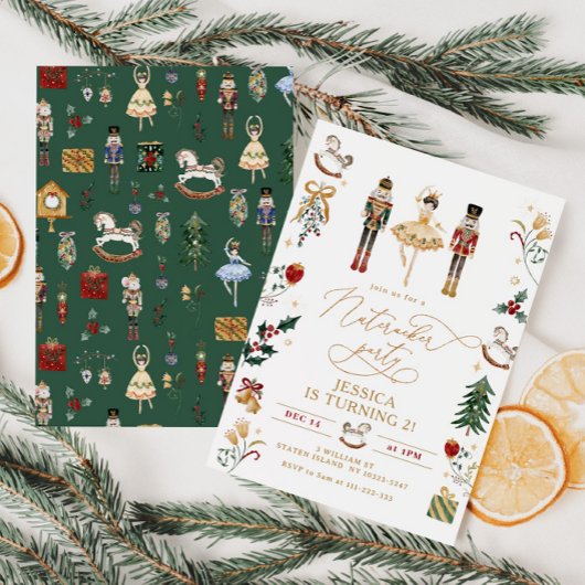 Invitation Ballerina anniversaire de enfant de Nutcracker en