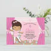 Invitation Ballerina Anniversaire des chaussures de ballet Pi (Debout devant)