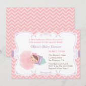 Invitation Ballerina Baignoire Baignoire fille Douche (Devant / Derrière)