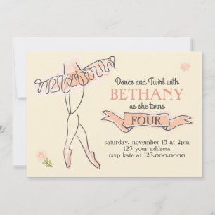 Invitation Ballerina/Ballet Party