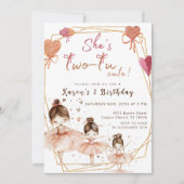 Invitation Ballerina Ballet Tutu 2e Fille Anniversaire (Devant)