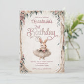 Invitation Ballerina Bunny Girl Anniversaire (Debout devant)
