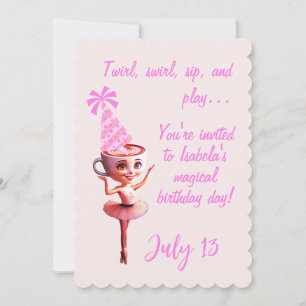 Invitation Ballerina Cappucina Anniversaire Personnalisable