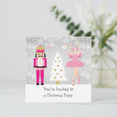 Invitation Ballerina, Casse-noix, arbre de Noël (Debout devant)