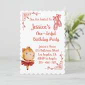 Invitation Ballerina Cat Anniversaire de enfant Party (Debout devant)