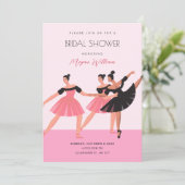 Invitation Ballerina danse nuptiale douche (Debout devant)