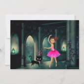 Invitation Ballerina enchanteresse et danse de ballet de chat (Dos)