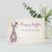 Invitation Ballerina Fillette Baby shower Déchets Raffle (Debout devant)