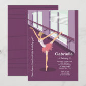 Invitation Ballerina Girl (Devant / Derrière)