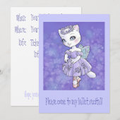 Invitation Ballerina Kitty (Devant / Derrière)