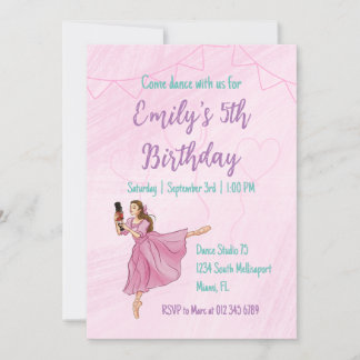 Invitation Ballerina Nutcracker - Anniversaire de enfant Part