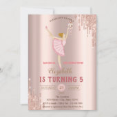 Invitation Ballerina Nutcracker Rose Gold Drivers Anniversair (Devant)