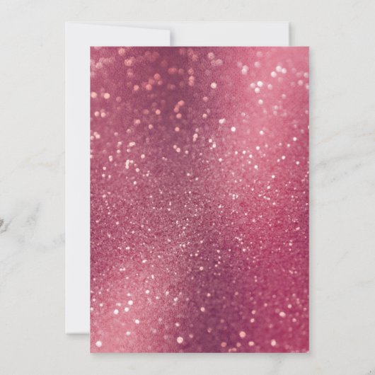 Invitation Ballerina parties scintillant rose brillant filles (Dos)