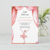 Invitation Ballerina Pink Ballet Danseuse Fille Deuxième Anni (Debout devant)