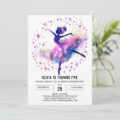 Invitation Ballerina pour enfants à imprimer Anniversaire (Debout devant)