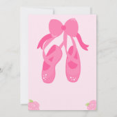 Invitation Ballerina rose Ballet Tutu Anniversaire (Dos)