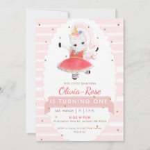 Ballerina rose mignonne Unicorn Parties scintillan