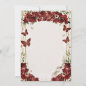 Invitation Ballerina,Tiara,Red Flowers  Quinceañera  (Dos)