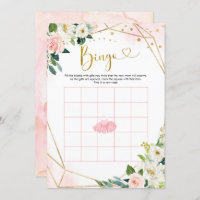 Ballerina Tutu Baby shower Bingo Games Card