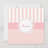 Invitation Ballerina Tutu Ballet Rose Blancs Dentelle (Dos)