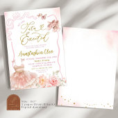 Invitation Ballerina Tutu Rose Floral Baby shower excité