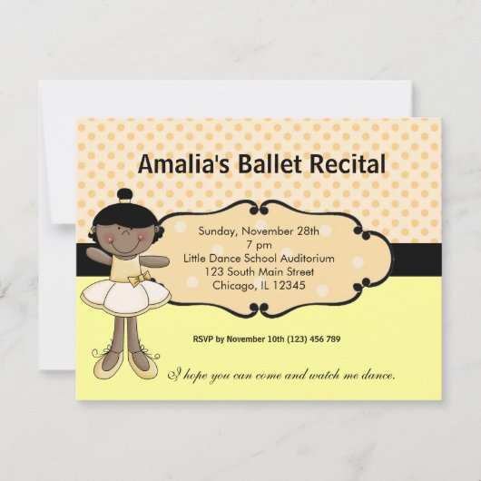 Invitation Ballerine (Devant)