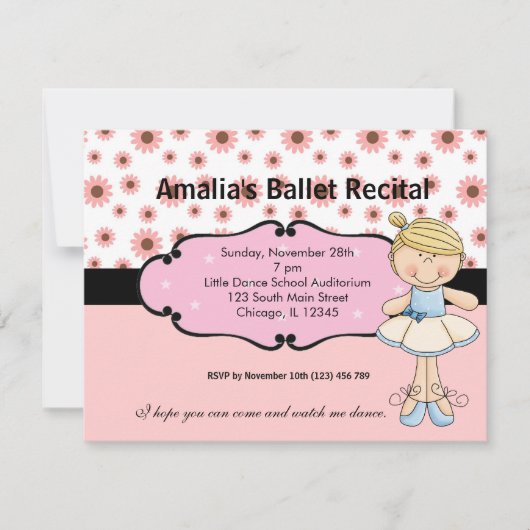 Invitation Ballerine (Devant)