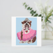 Invitation Ballerine Bouledogue (Debout devant)