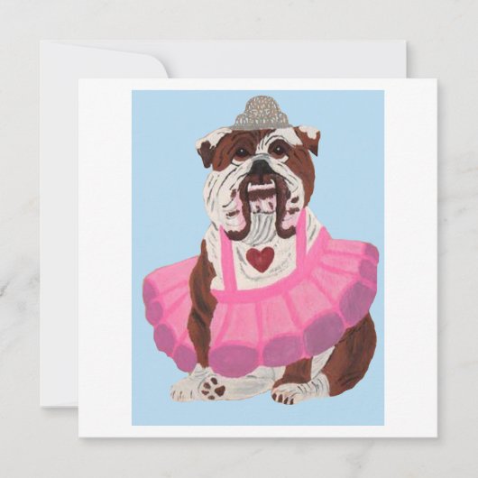 Invitation Ballerine Bouledogue (Devant)