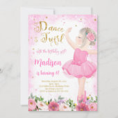 Invitation Ballerine Dorée  (Devant)