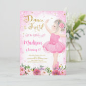 Invitation Ballerine Dorée  (Debout devant)