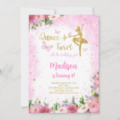 Invitation Ballerine en Or  (Devant)