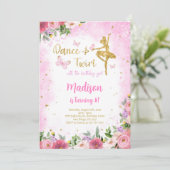 Invitation Ballerine en Or  (Debout devant)