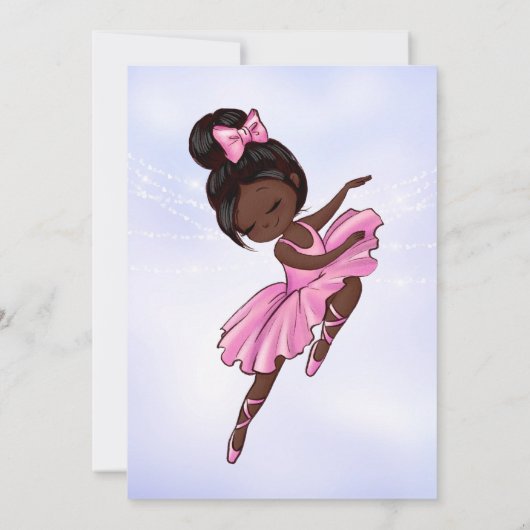 Invitation Ballerine Joli Rose, Soirée de Danse de Ballet Vio (Dos)