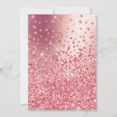 Invitation Ballerines dansant rose or scintillant beau (Dos)