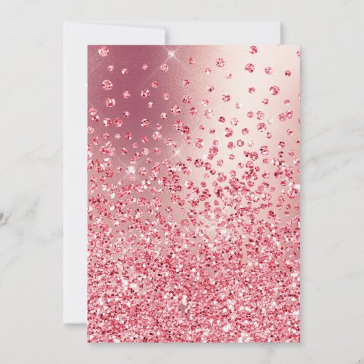 Invitation Ballerines dansant rose or scintillant beau (Dos)